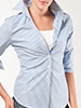 Gigi Blue and White Stripe Shirt by Basiques